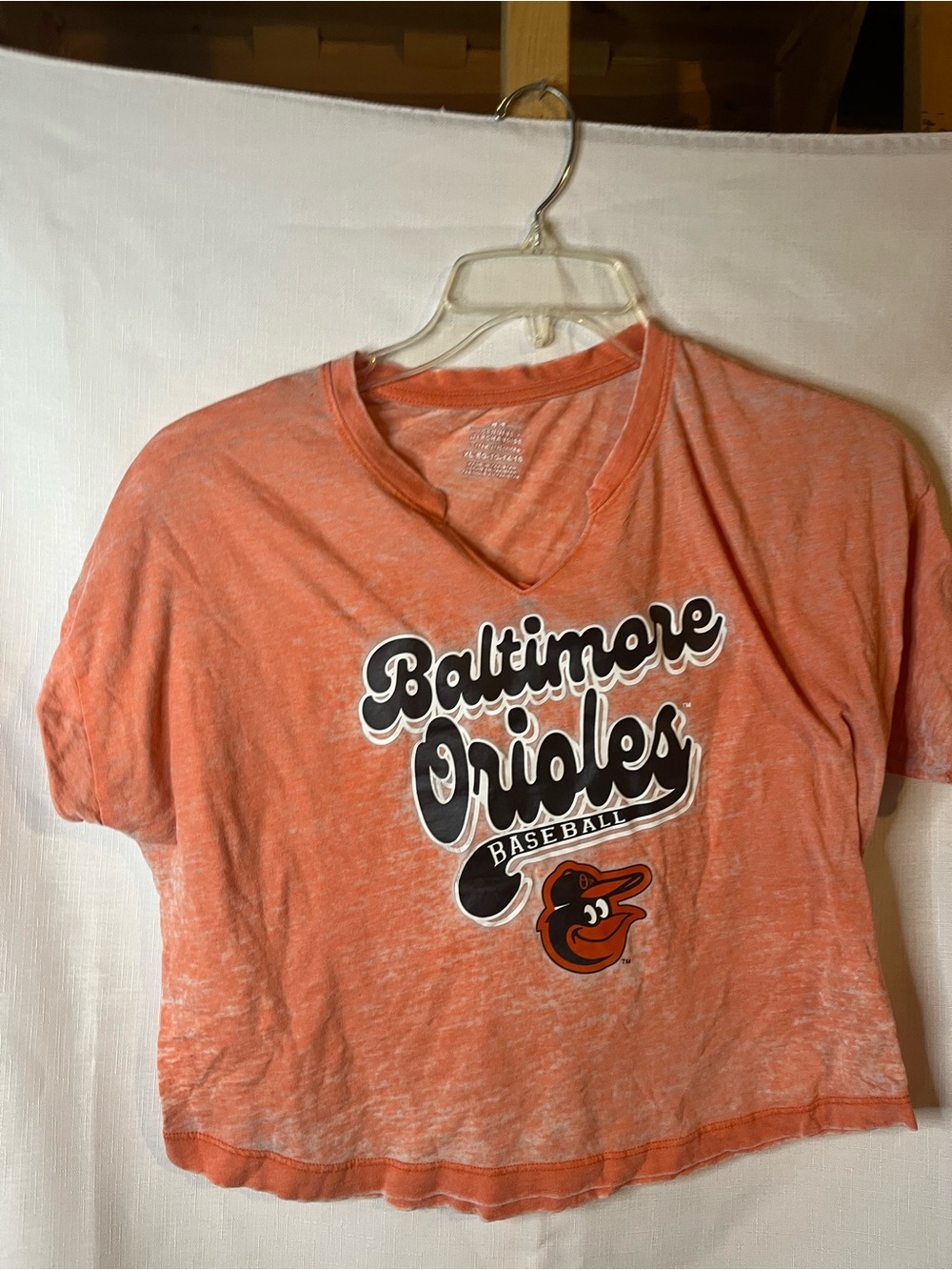 Genuine Merchandise Baltimore Orioles Women's Cropped Tee - Orange